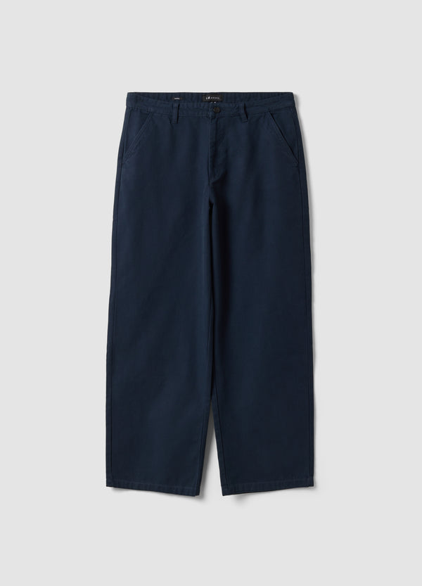 OVS Blue Pure Cotton Barrel-Fit Chino Trousers