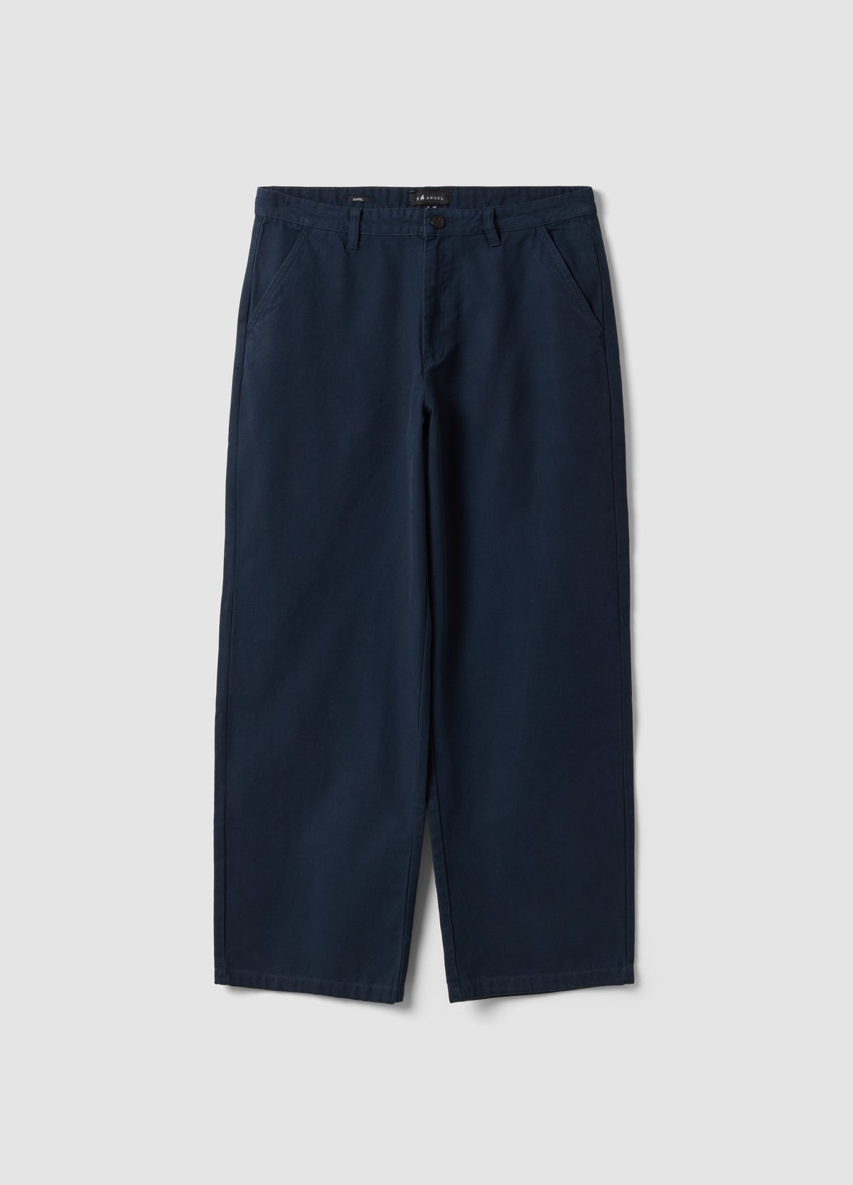OVS Blue Pure Cotton Barrel-Fit Chino Trousers