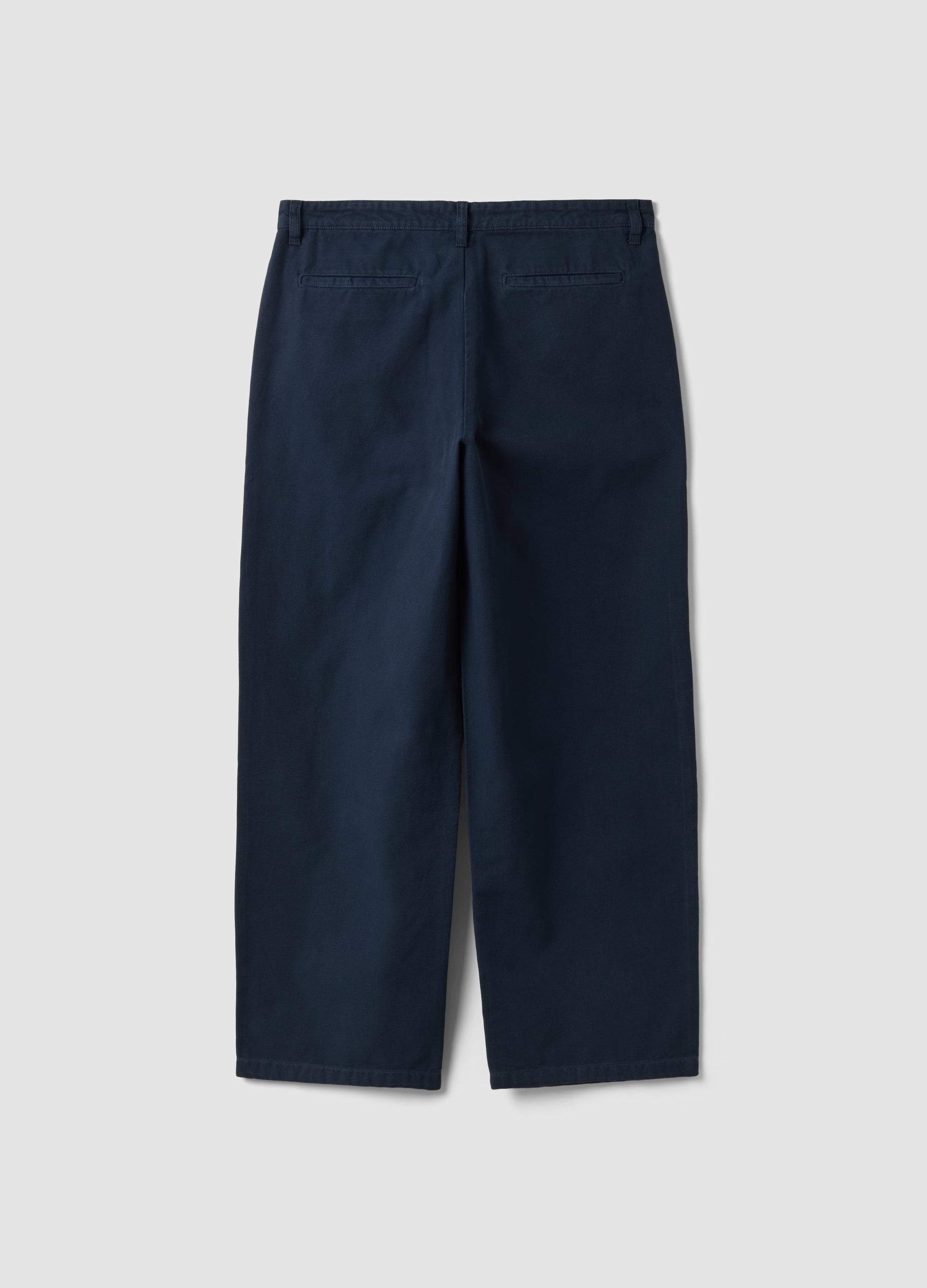 OVS Blue Pure Cotton Barrel-Fit Chino Trousers