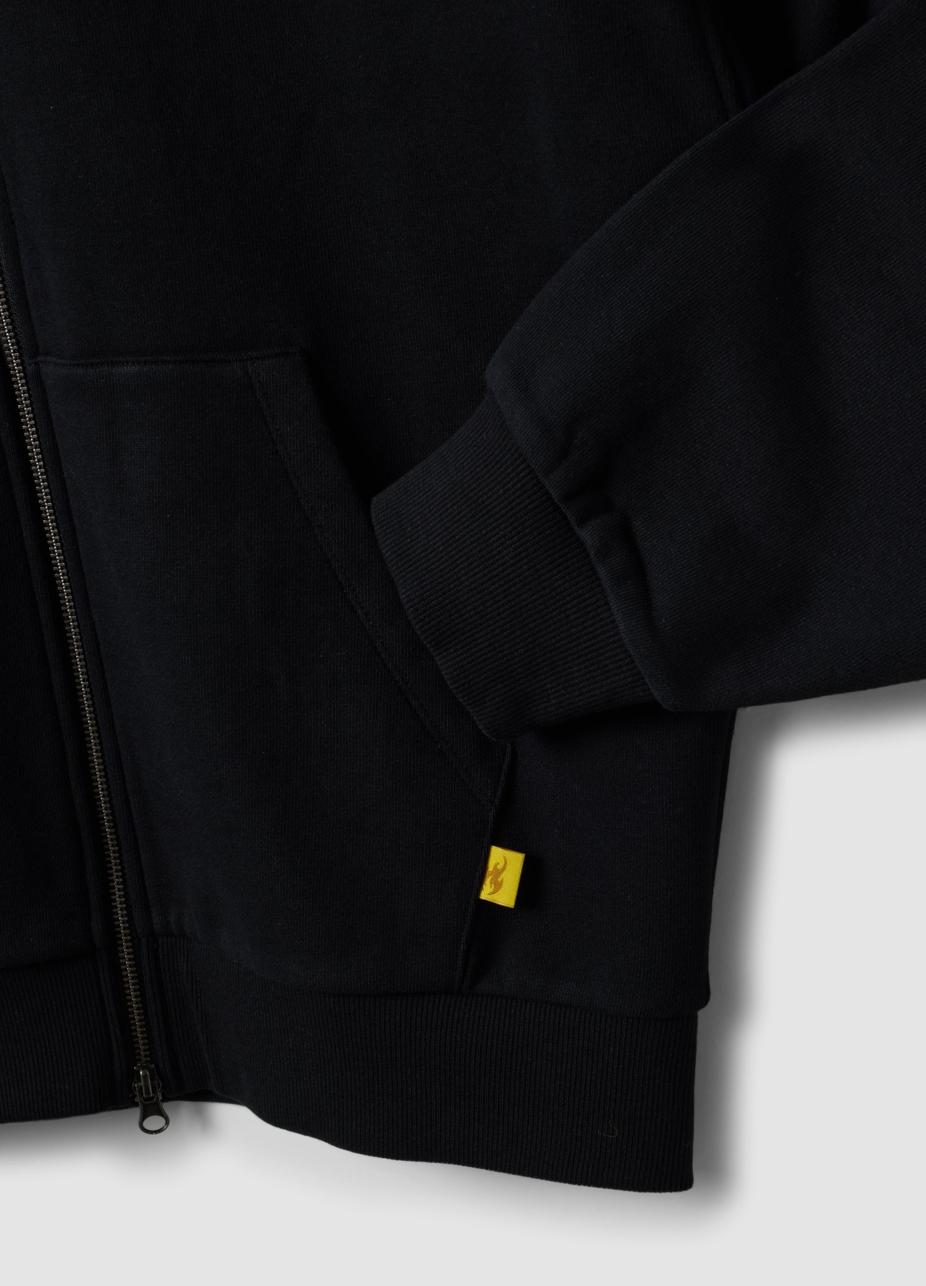 OVS Black Cropped Pure Cotton Hoodie With Oversized Fit