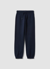 OVS Navy Blue Organic Cotton Regular-Fit Joggers For Boys