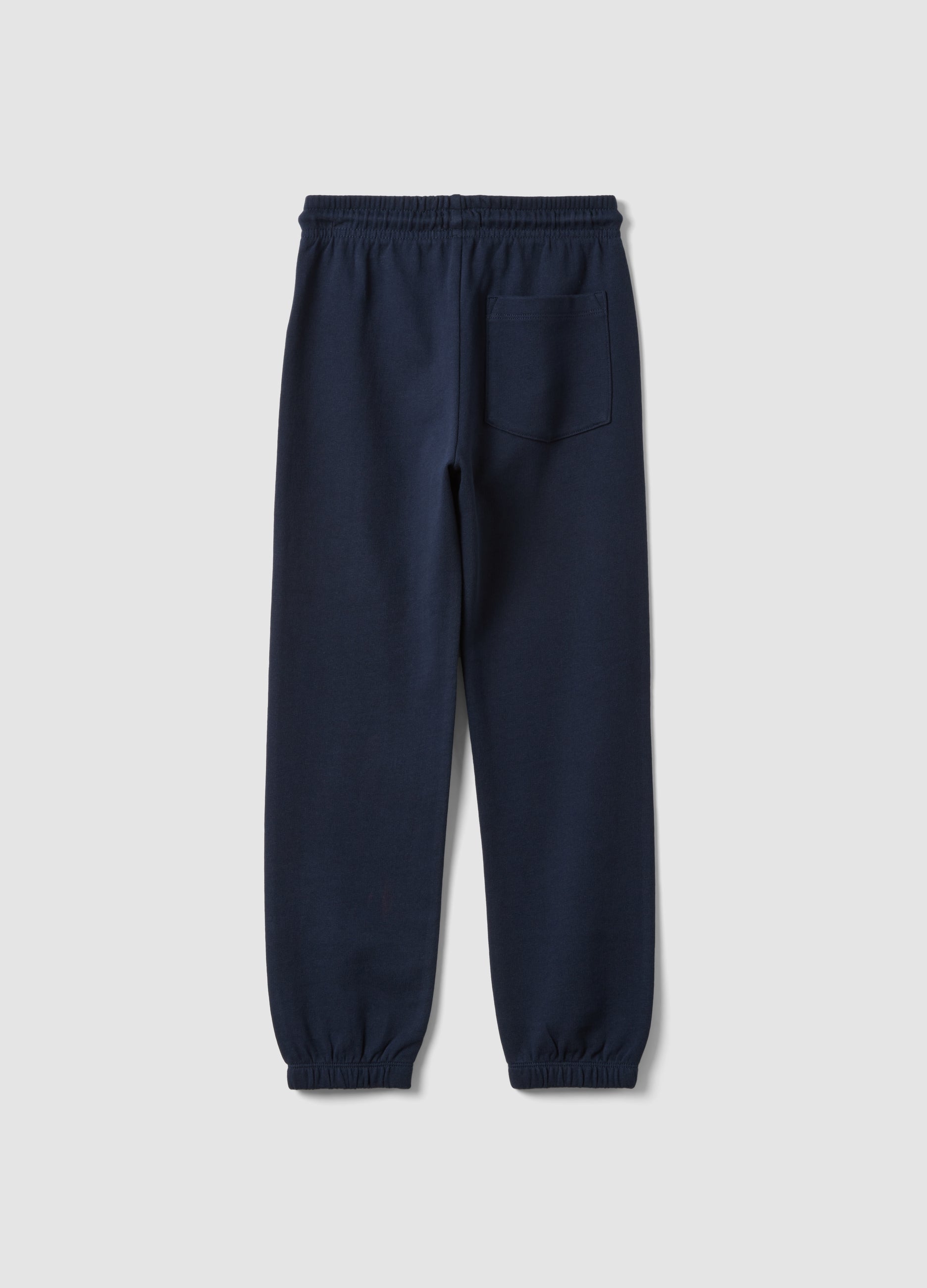 OVS Navy Blue Organic Cotton Regular-Fit Joggers For Boys