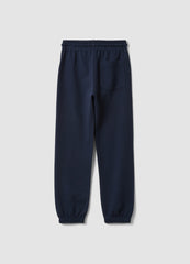 OVS Navy Blue Organic Cotton Regular-Fit Joggers For Boys