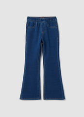 OVS Blue Flared Stretch-Cotton Jeggings For Girls