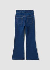 OVS Blue Flared Stretch-Cotton Jeggings For Girls