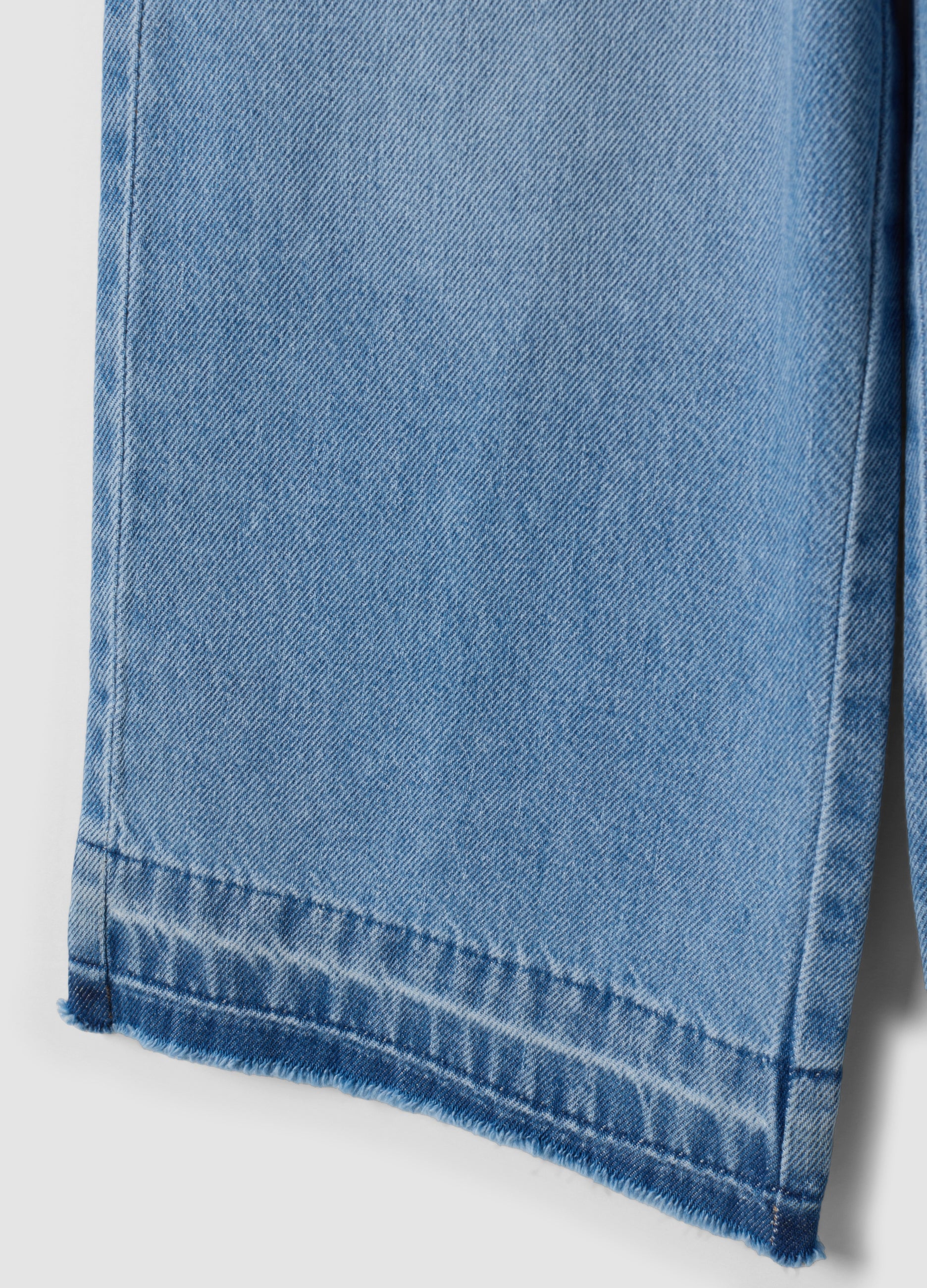 OVS Light Blue Wide-Leg 100% Cotton Jeans With Elasticated Waistband For Girls