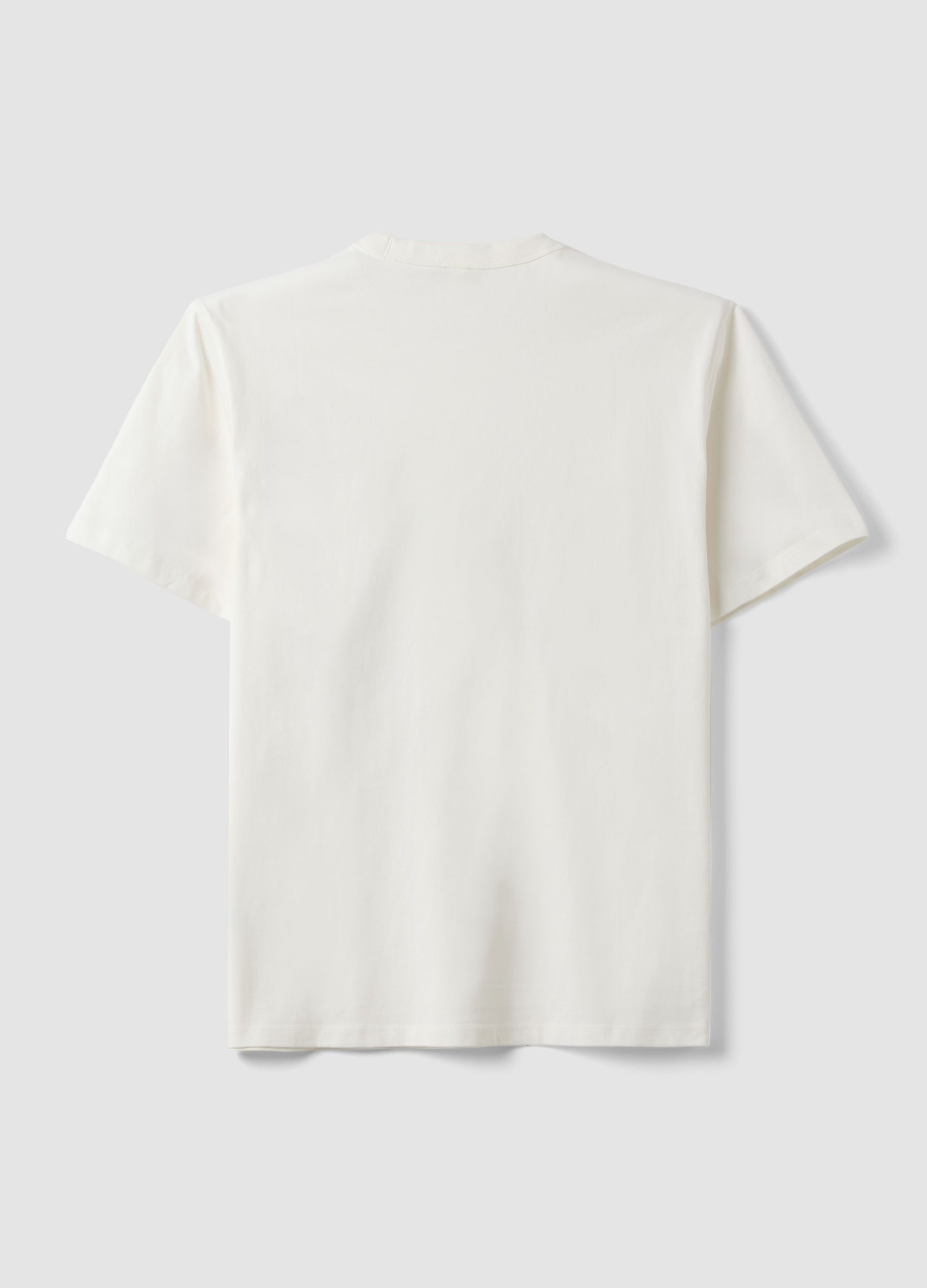 OVS White Pure Cotton Crew-Neck T-Shirt, Relaxed Fit