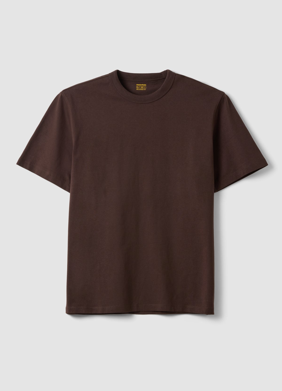 OVS Brown Pure Cotton Crew-Neck T-Shirt, Relaxed Fit