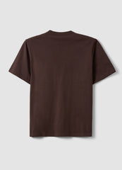 OVS Brown Pure Cotton Crew-Neck T-Shirt, Relaxed Fit