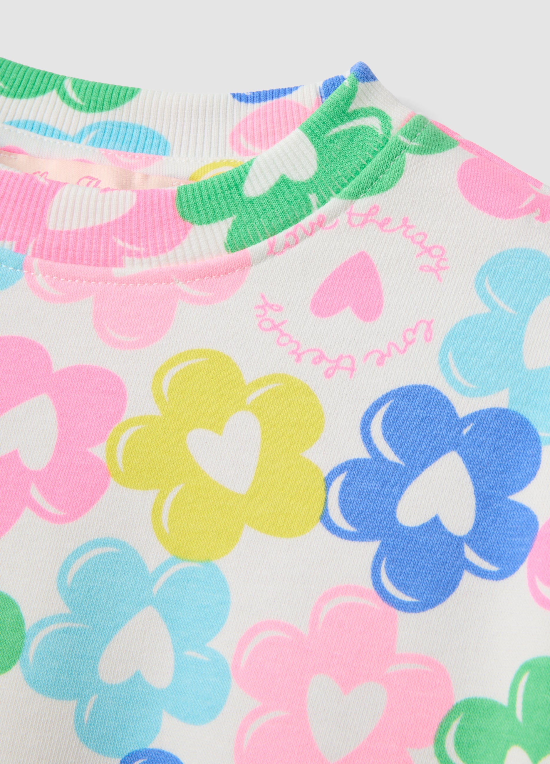 OVS Multicolour Cotton-Blend Crew-Neck Sweatshirt With Floral Print