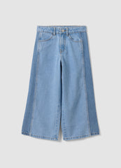 OVS Light Blue Wide-Leg Pure Cotton Jeans For Girls