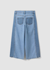 OVS Light Blue Wide-Leg Pure Cotton Jeans For Girls