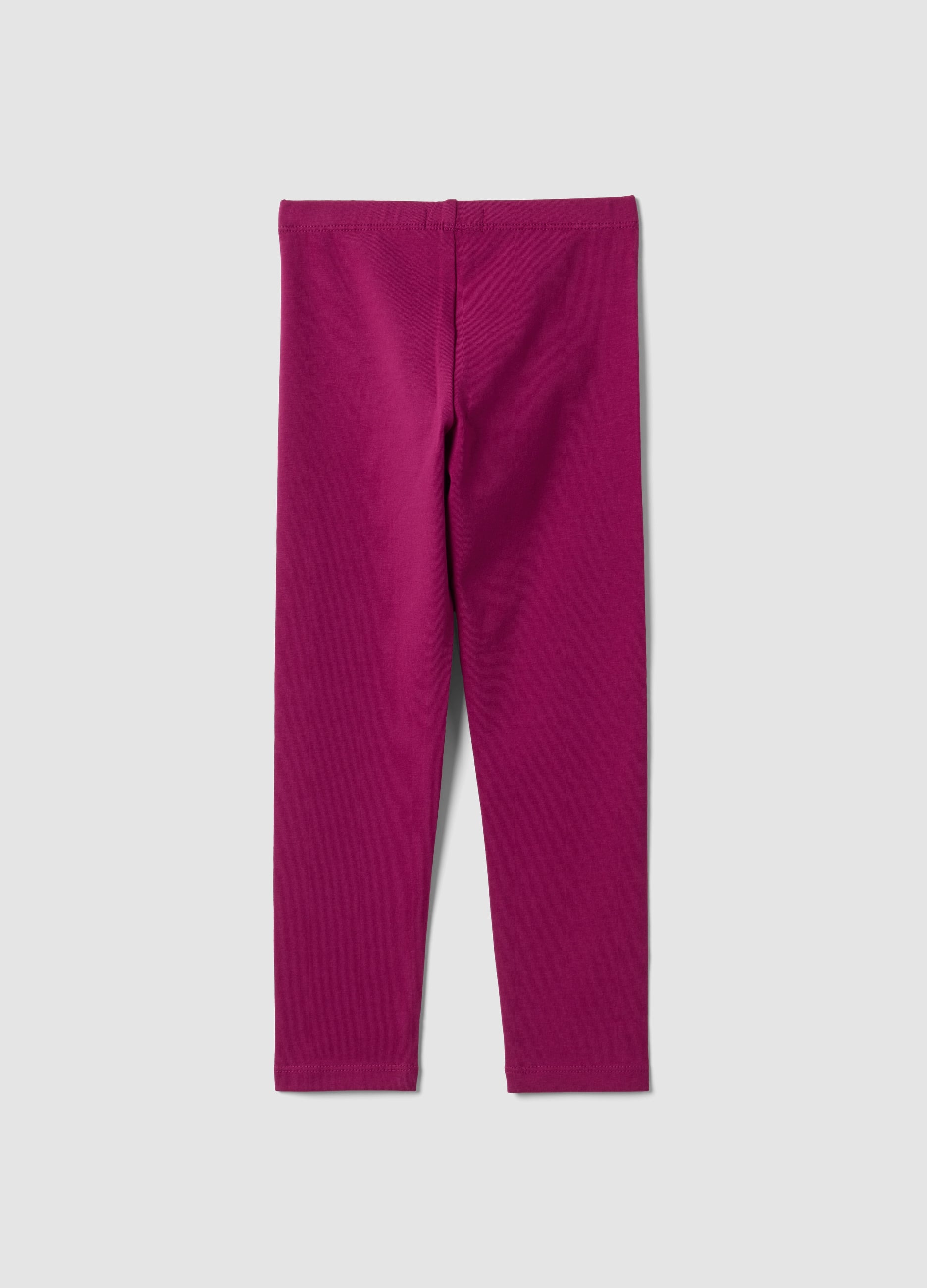 OVS Purple and black stretch organic cotton leggings with star for girls