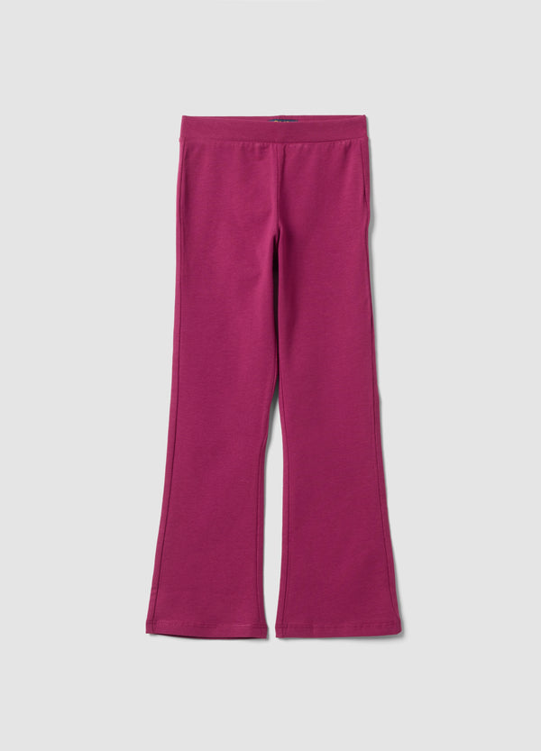 OVS Purple stretch cotton flared leggings for girls