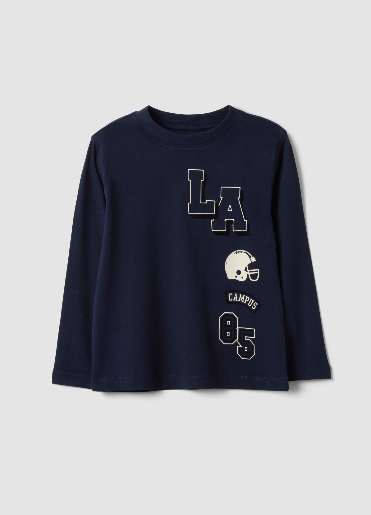 OVS Blue Cotton And Viscose Blend T-Shirt With College Print For Boys