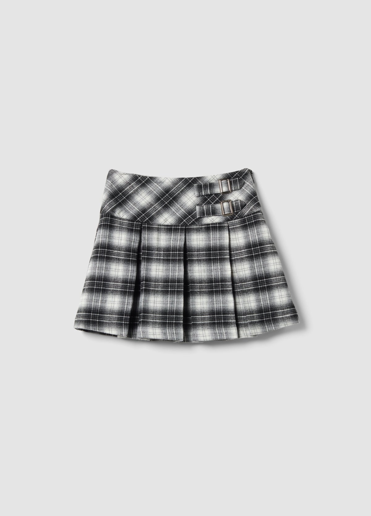 OVS Black checked stretch viscose skirt