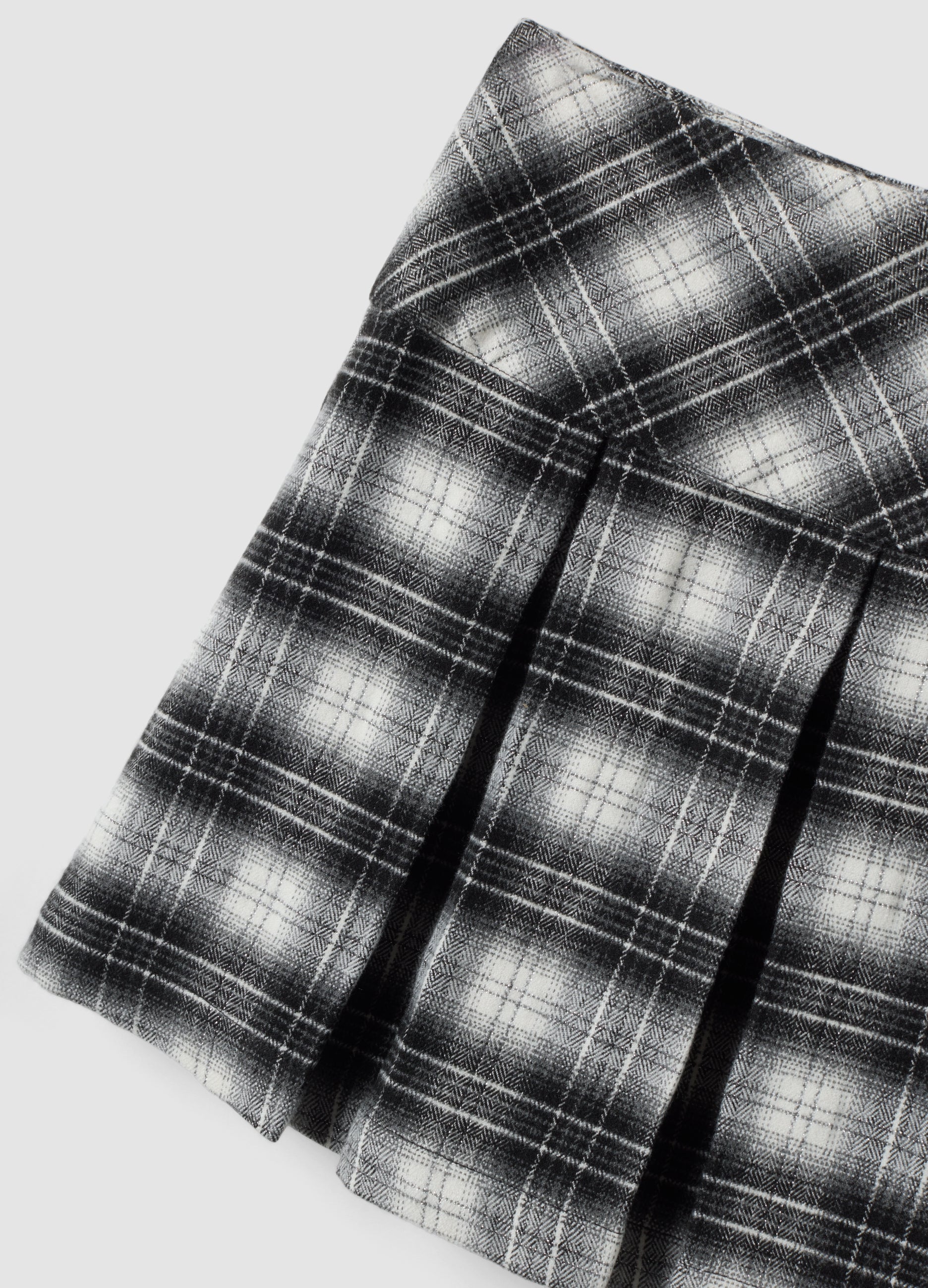 OVS Black checked stretch viscose skirt