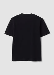 OVS Black Pure Cotton Crew-Neck T-Shirt With A Relaxed Fit