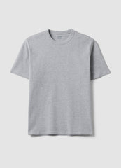 OVS Grey Pure Cotton Crew-Neck T-Shirt, Relaxed Fit