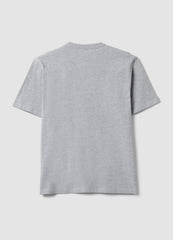 OVS Grey Pure Cotton Crew-Neck T-Shirt, Relaxed Fit