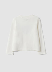 OVS White pure organic cotton girls’ T-shirt with heart print
