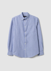 OVS Blue striped pure cotton Oxford shirt, regular fit
