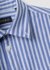 OVS Blue striped pure cotton Oxford shirt, regular fit