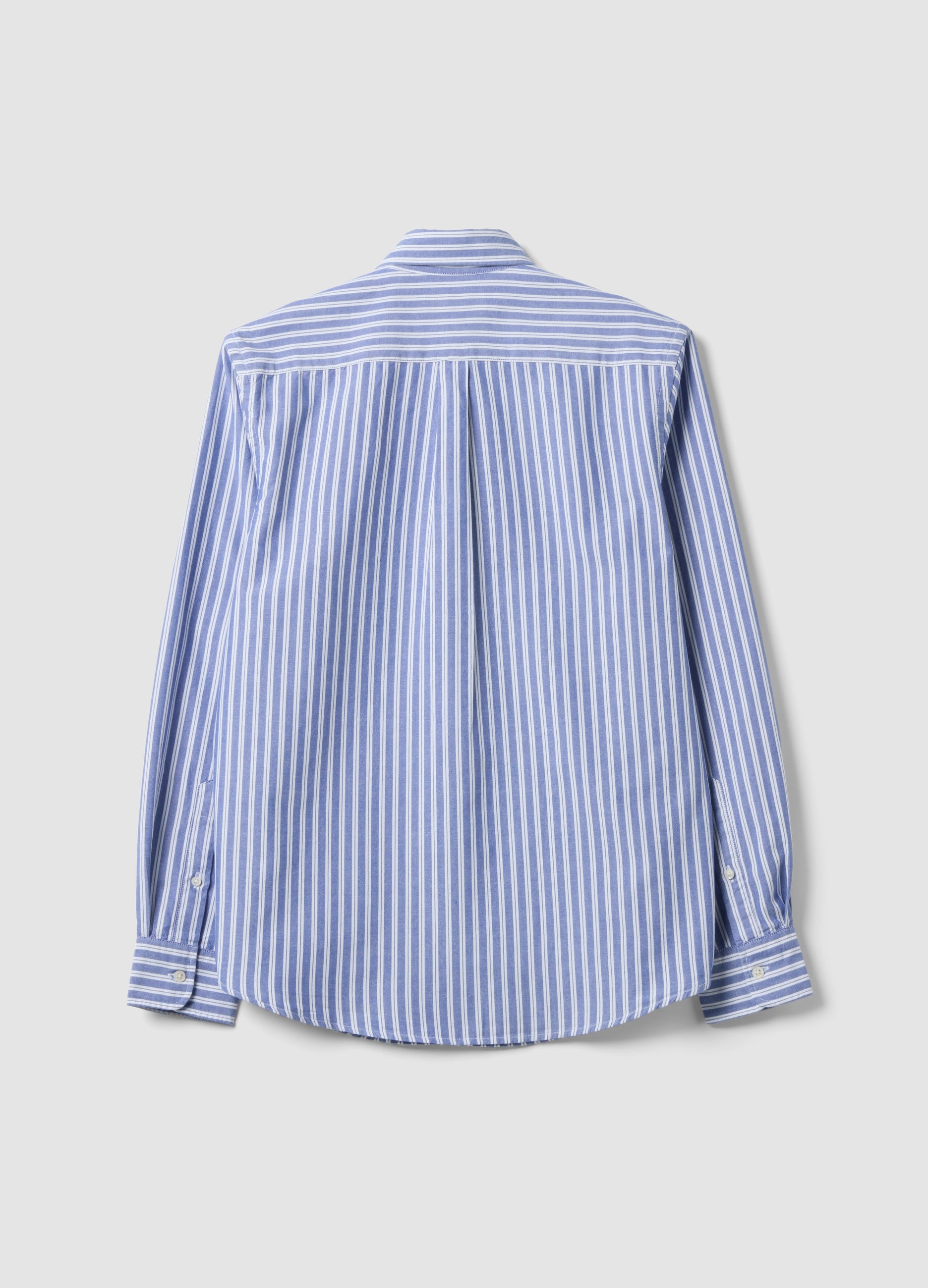 OVS Blue striped pure cotton Oxford shirt, regular fit