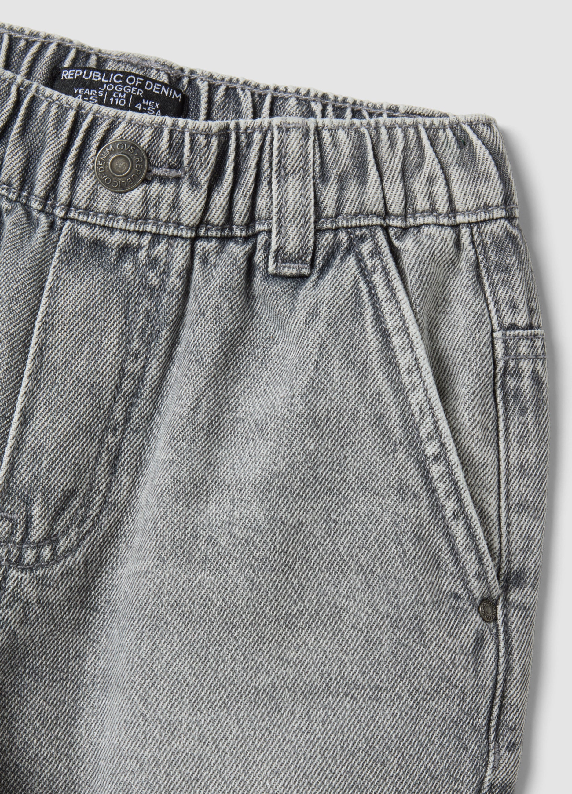OVS Grey cotton denim joggers