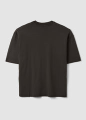 OVS Brown Cropped Pure Cotton T-Shirt With Front Print, Boxy Fit