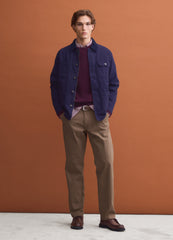 OVS Brown regular-fit stretch cotton twill chino trousers