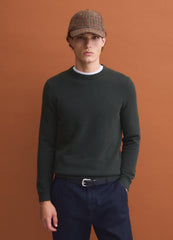 OVS Green pure cotton crew-neck jumper, regular fit
