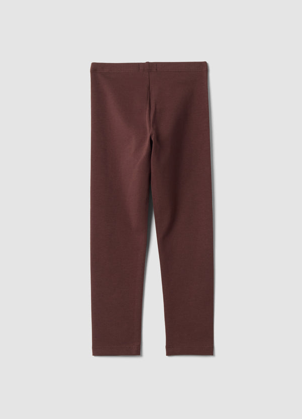 OVS Brown skinny-fit stretch cotton leggings