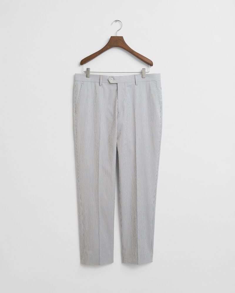 Slim Fit Tapered Seersucker Suit Pants