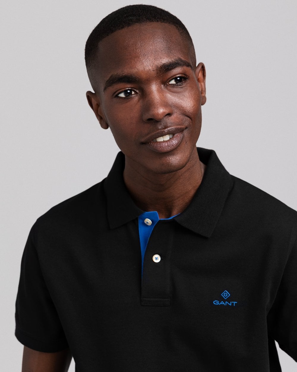 Contrast Collar Pique Polo Shirt