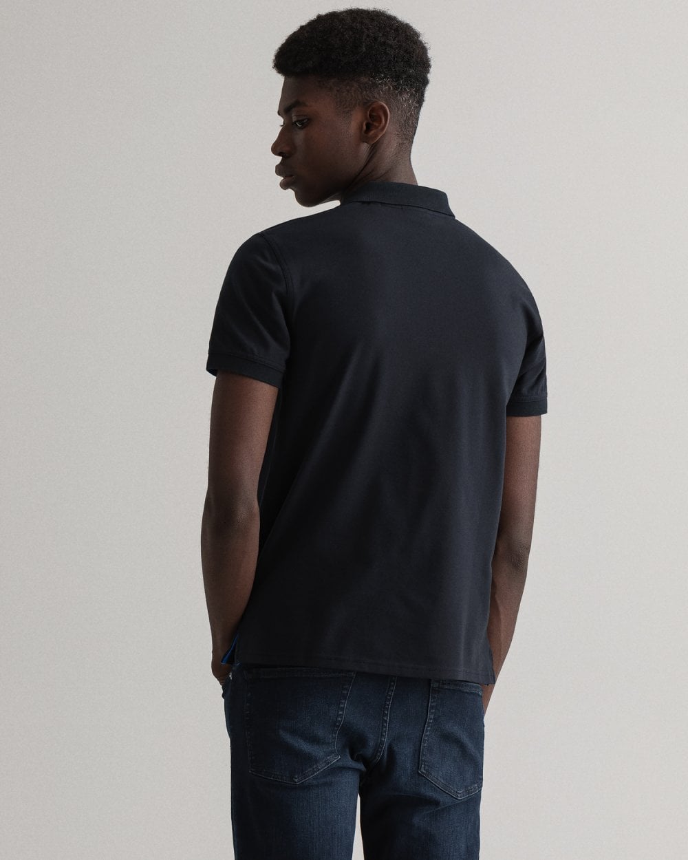 Contrast Collar Pique Polo Shirt