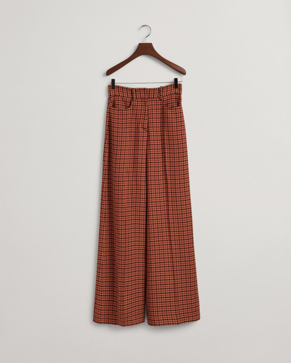Gant High-Waisted Wide Check Pants
