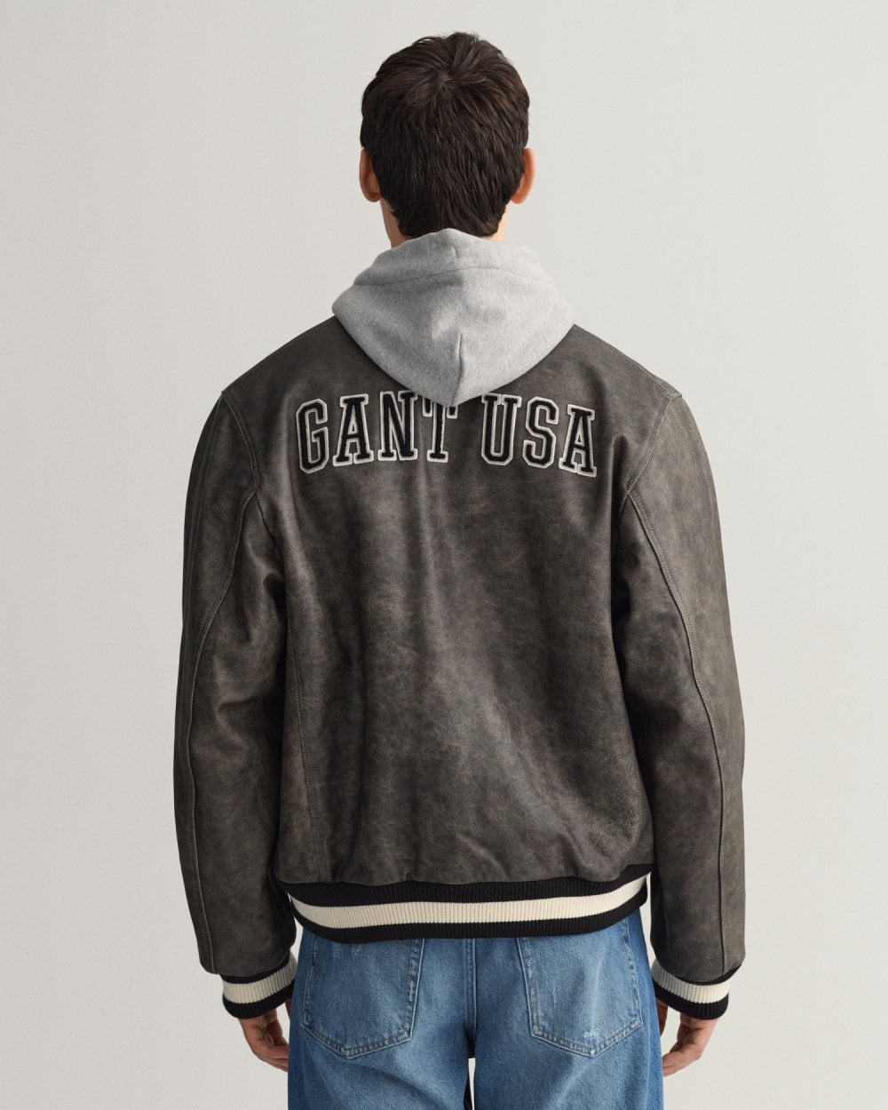 Gant Leather Gant Varsity Jacket