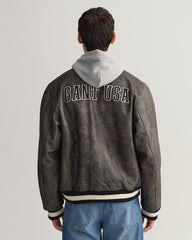 Gant Leather Gant Varsity Jacket