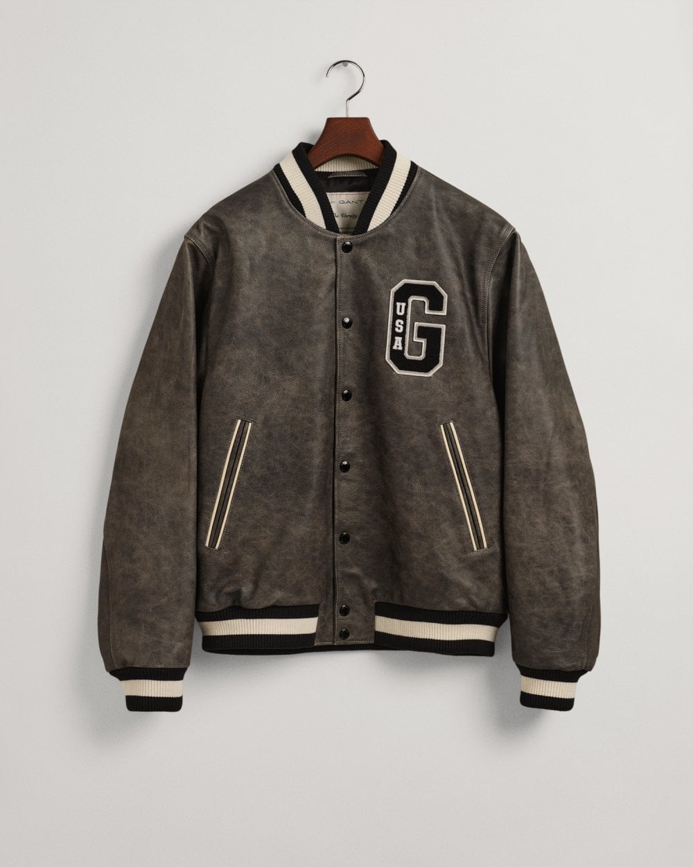 Gant Leather Gant Varsity Jacket