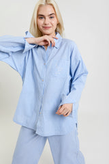 Peachaus Yew Striped Woven Cotton Shirt