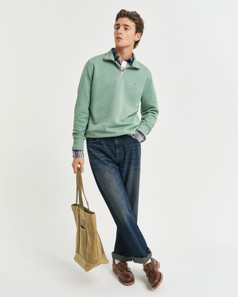 REG SHIELD HALF ZIP SWEAT Green / S