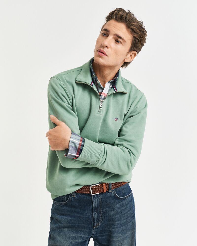 REG SHIELD HALF ZIP SWEAT Green / S