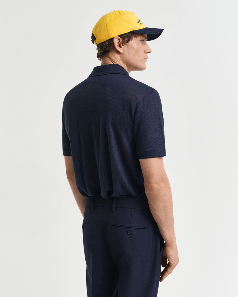 LINEN SS POLO Blue / S
