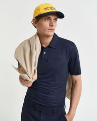 LINEN SS POLO Blue / S