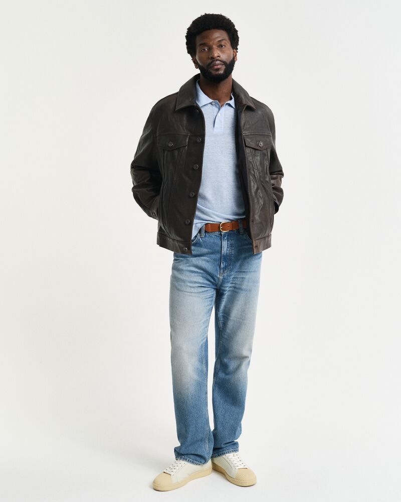 LINEN SS POLO Blue / S