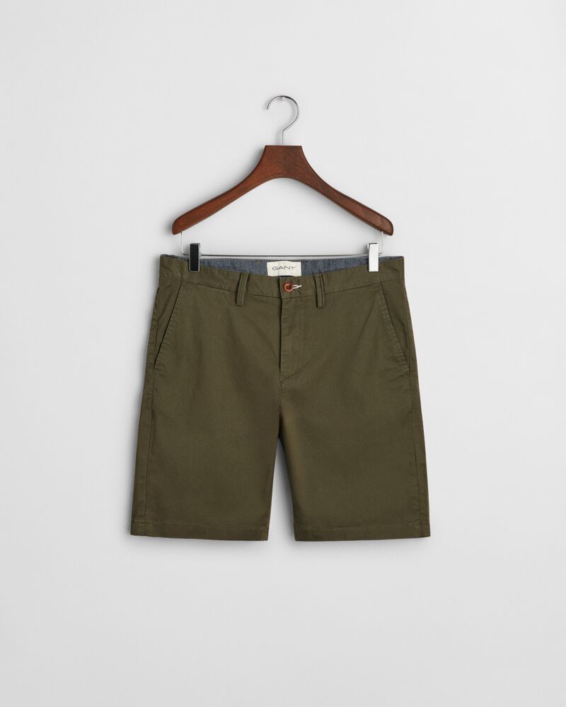 Slim Fit Twill Shorts