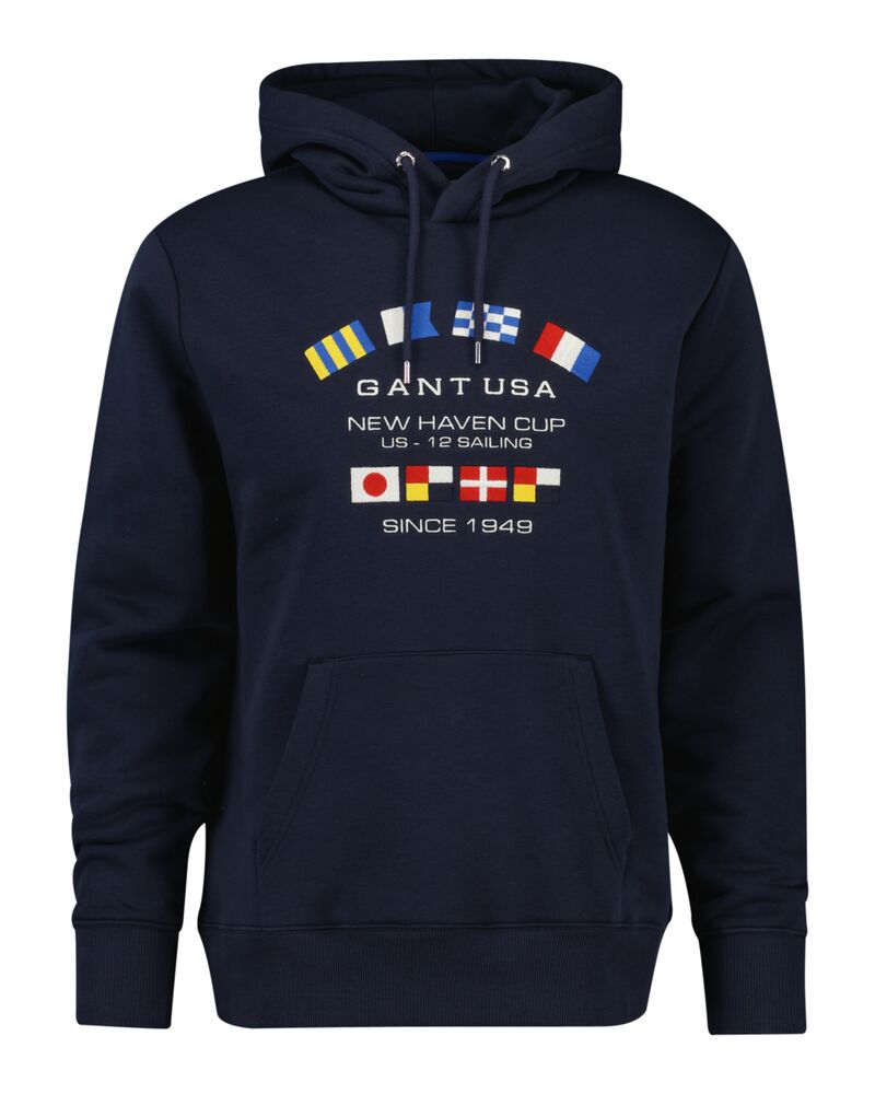 GRAPHIC SWEAT HOODIE Blue / S