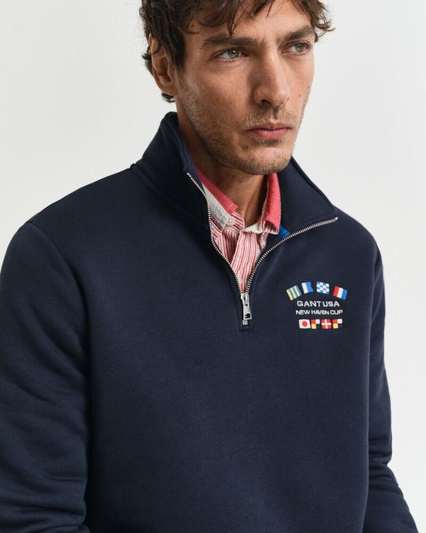 GRAPHIC HALF ZIP Blue / S
