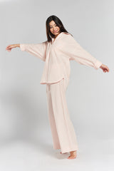 Peachaus Chicory Striped Woven Cotton Trousers